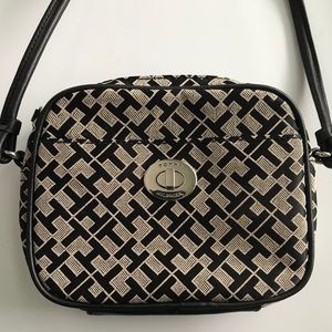 Tommy Hilfiger monogramed purse black and gray